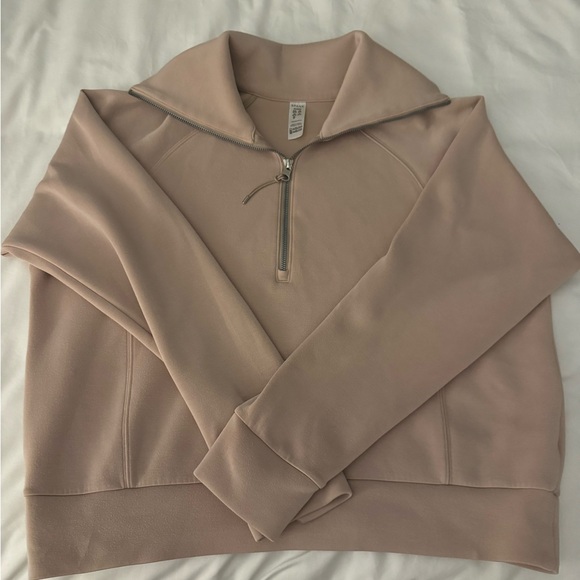 SPANX Air Essentials Tan Quarter Zip - Picture 2 of 4